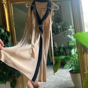 Nude Flowy Vintage Dress